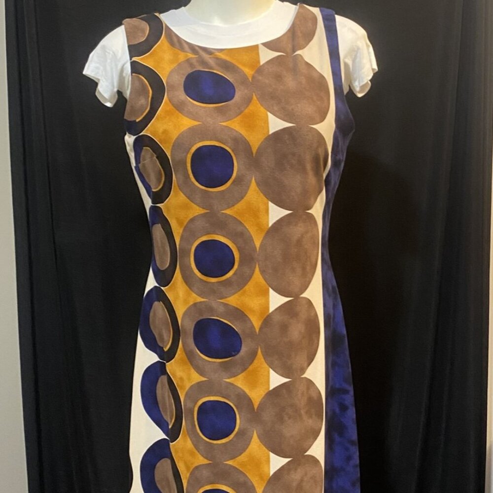 Joseph Ribkoff Size 10 Short Sleeve Midi Dress - Black Wrinkle-Resistant